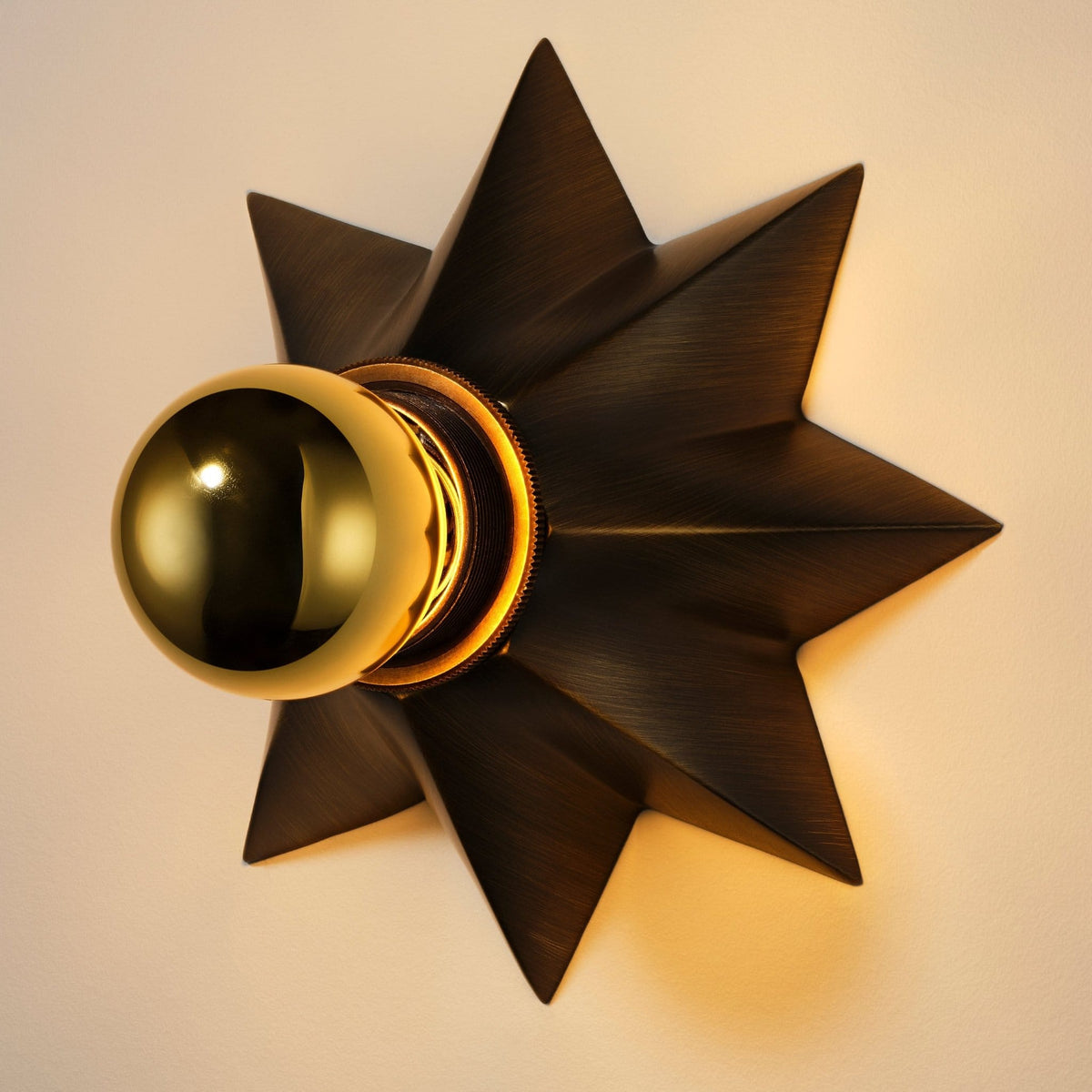 Plank Hardware ASTER Flush Mount Light - Antique Brass
