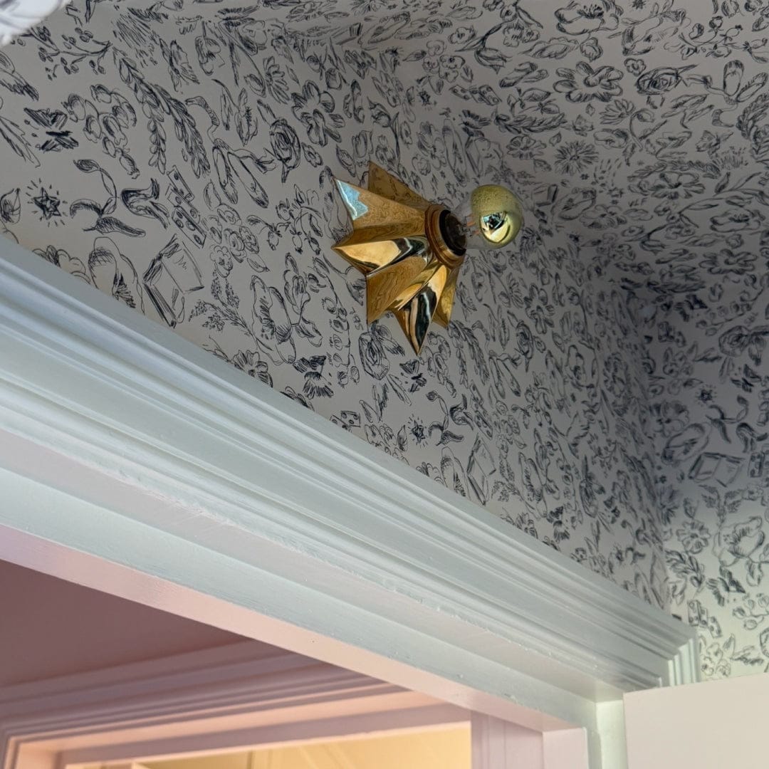 Plank Hardware ASTER Flush Mount Light - Unlacquered Brass