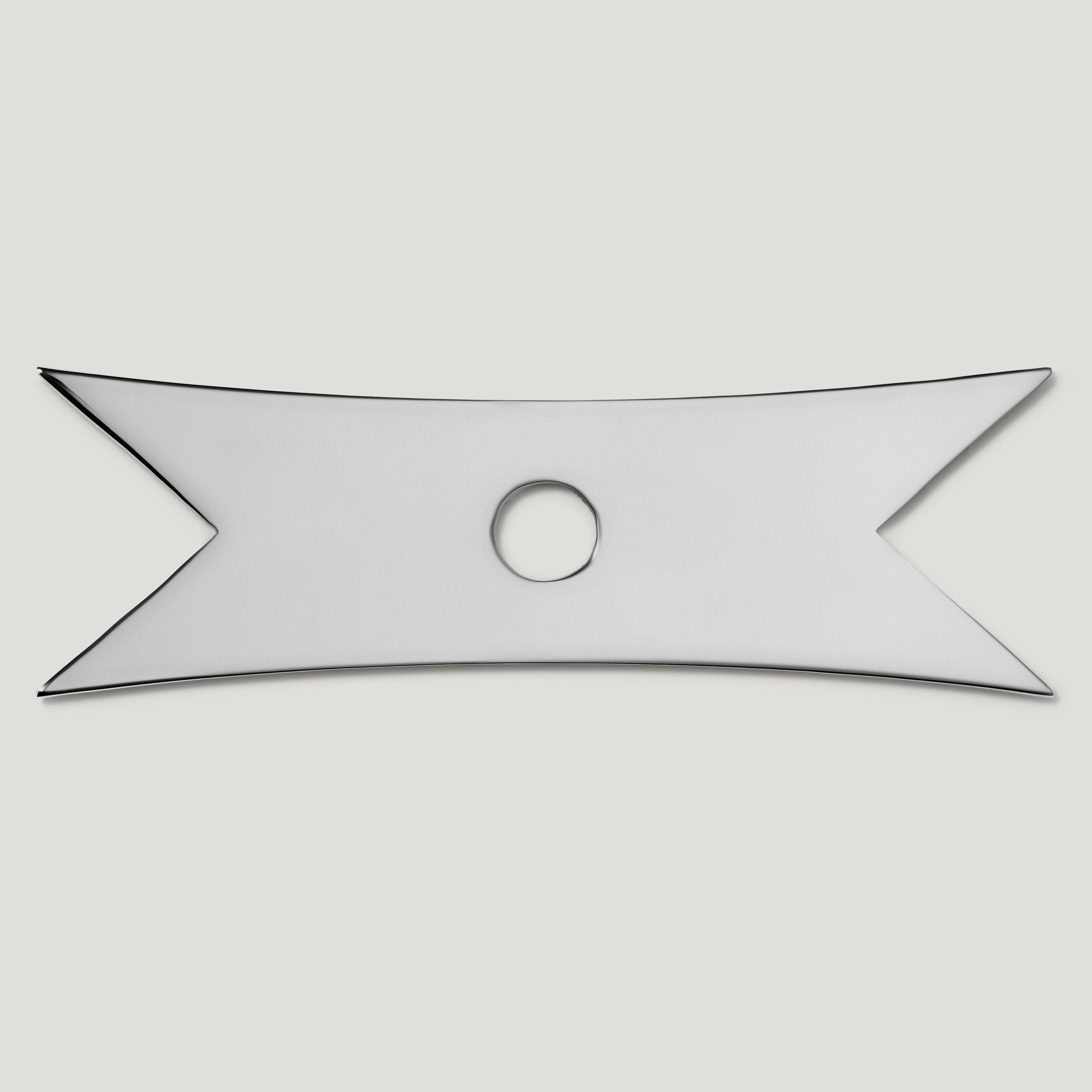 Plank Hardware Backplate only ELIZA Ribbon Knob Backplate - Polished Nickel