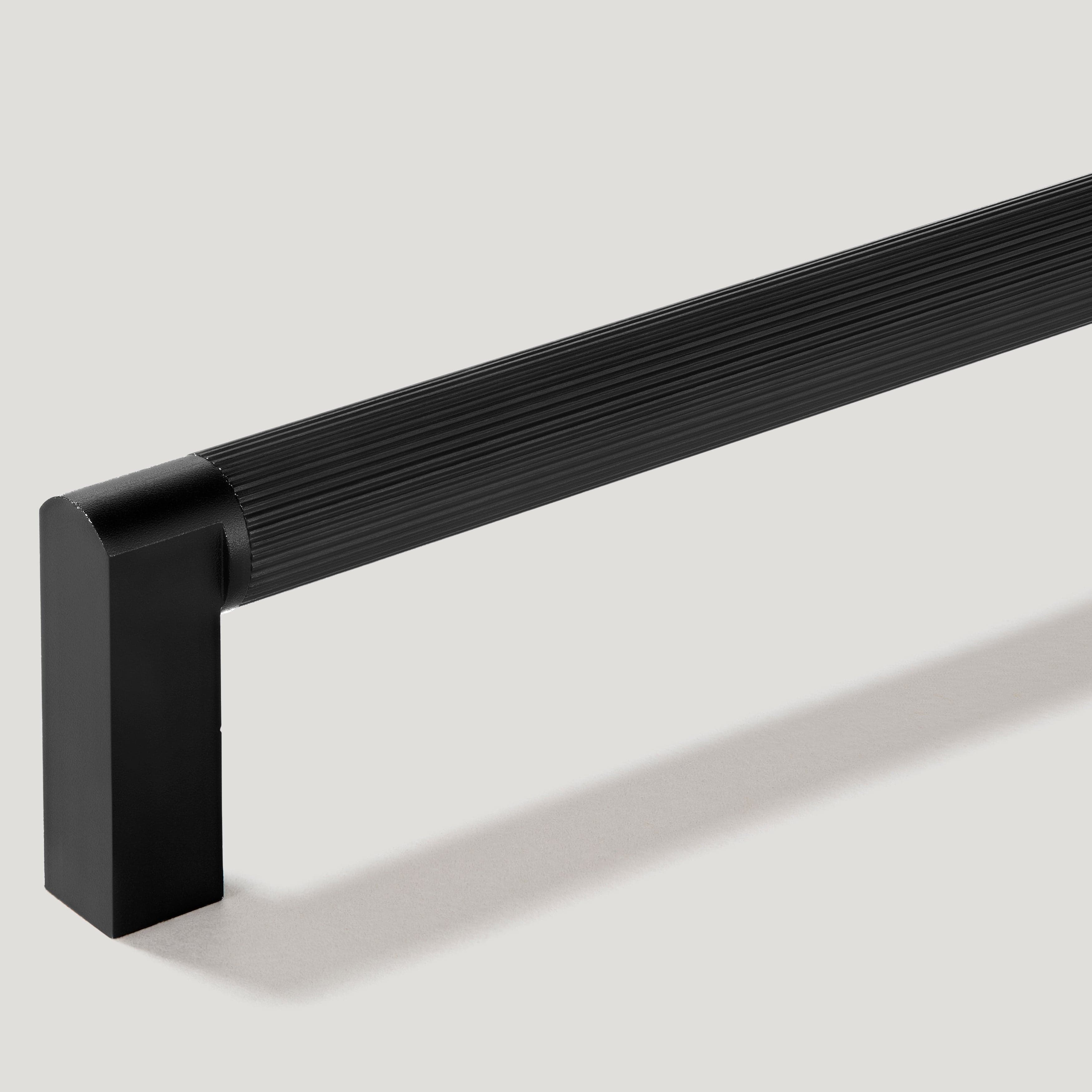 Plank Hardware BECKER Grooved D-Bar Pull - Black