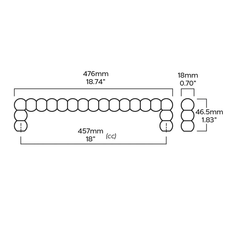 Plank Hardware BOBBIN Appliance Pull - Polished Nickel