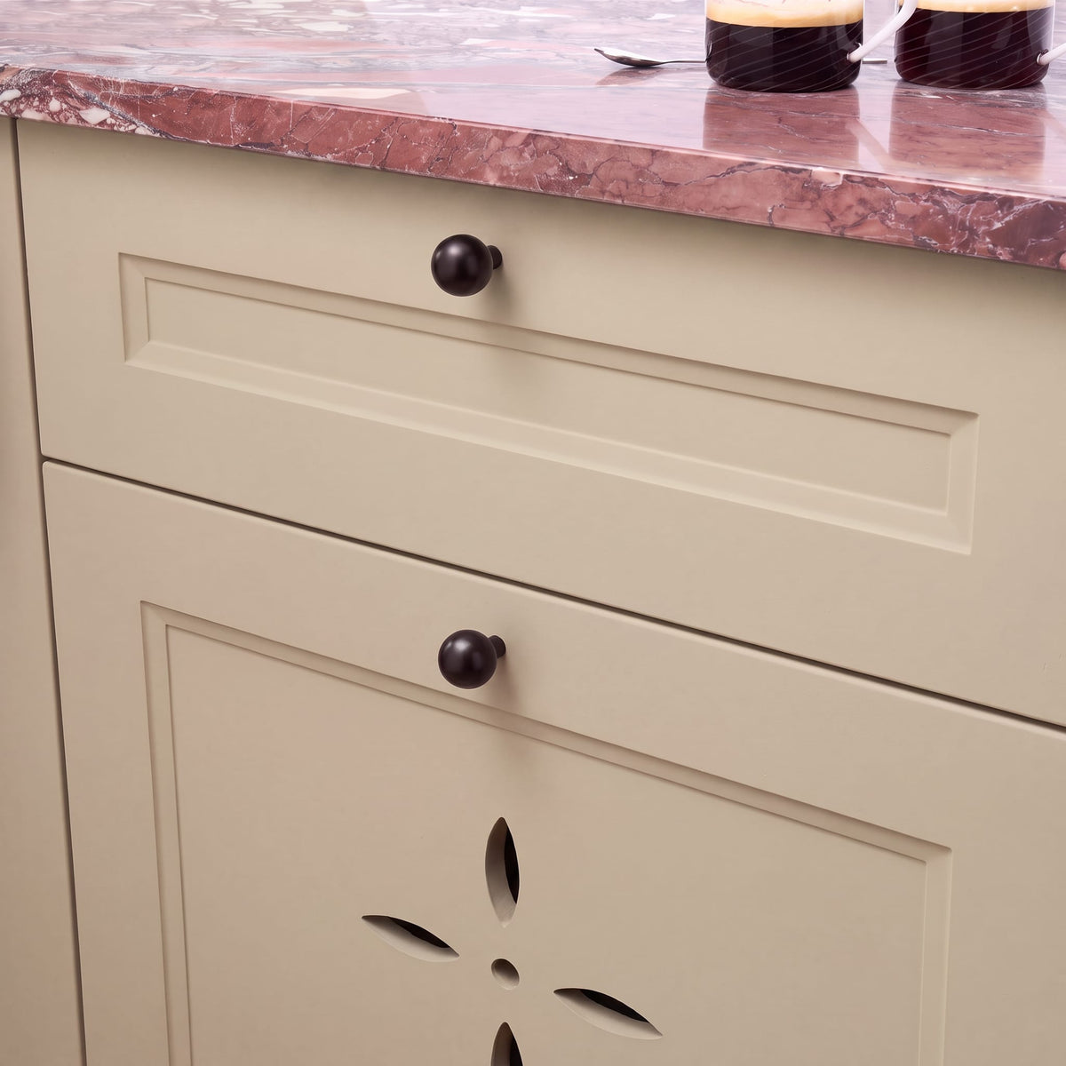 Plank Hardware BOBBIN Ball Cabinet Knob - Blackened Bronze