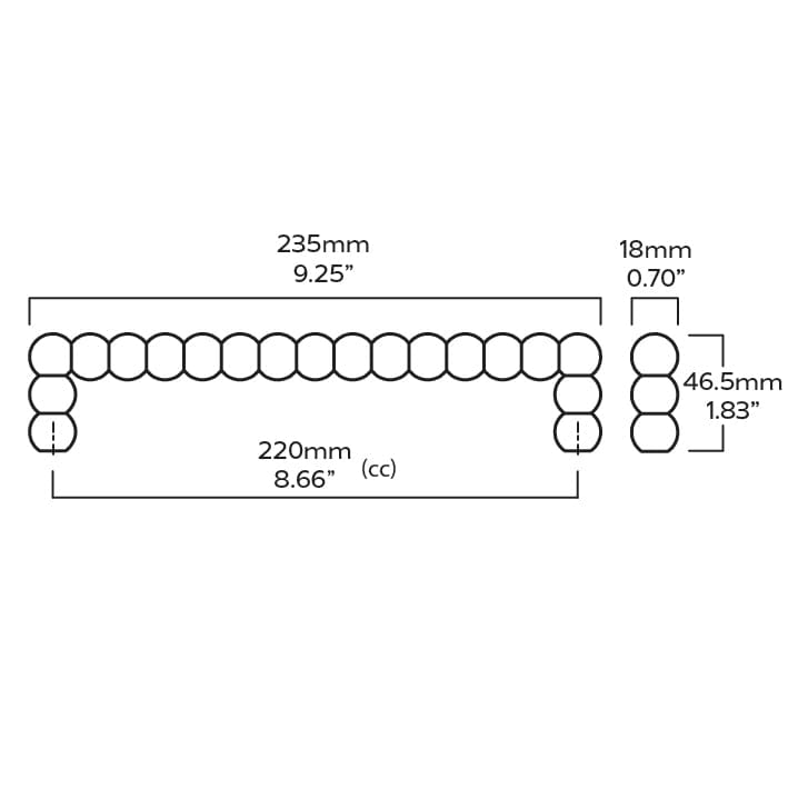 Plank Hardware BOBBIN D-Bar Pull - Brass