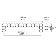 Plank Hardware BOBBIN D-Bar Pull - Brass