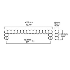 Plank Hardware BOBBIN Heavyweight Appliance Pull - Brass