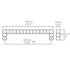 Plank Hardware BOBBIN Heavyweight Appliance Pull - Unlacquered Brass