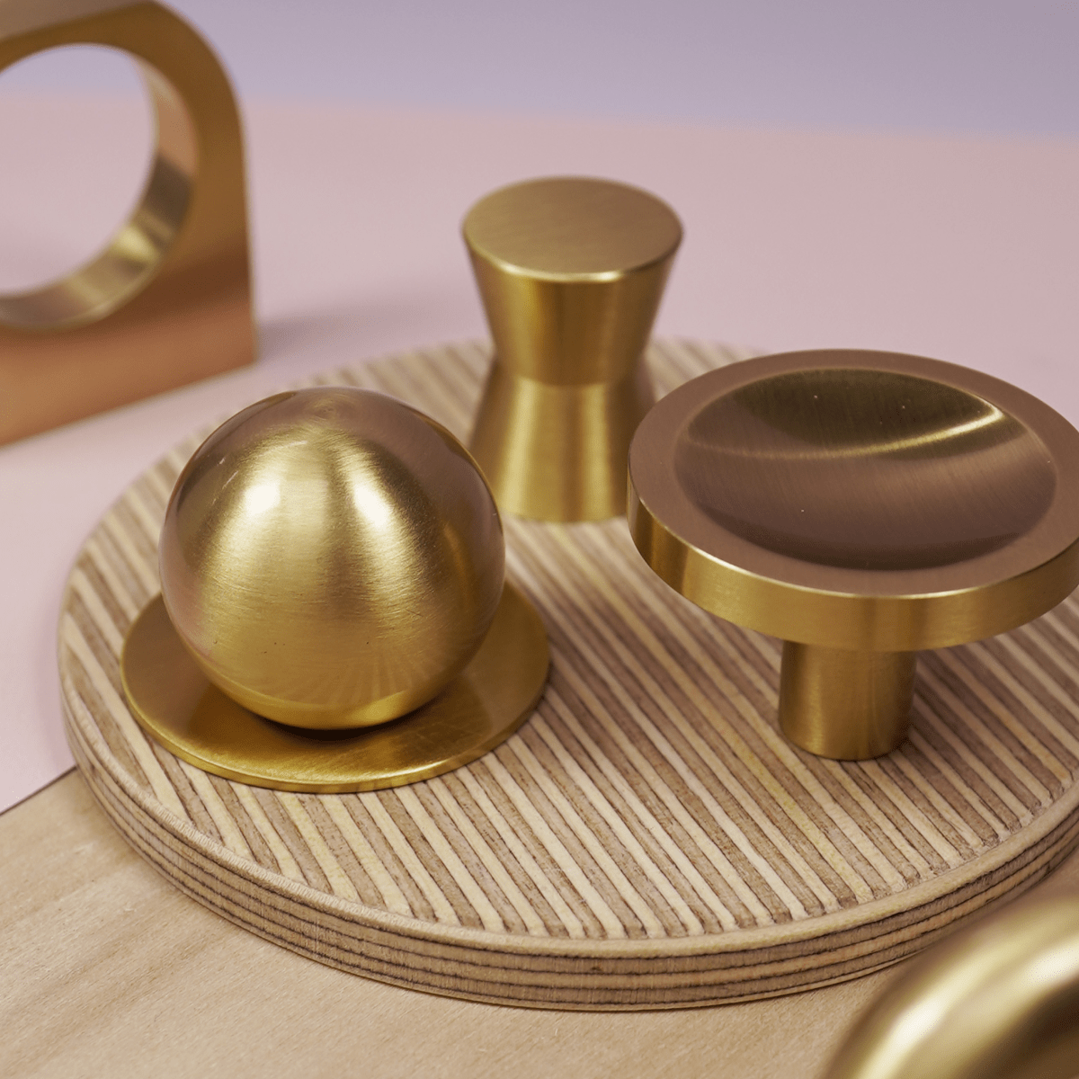 Metal Single Hole Round Gold Drawer Cabinet Small Solid Brass Knob