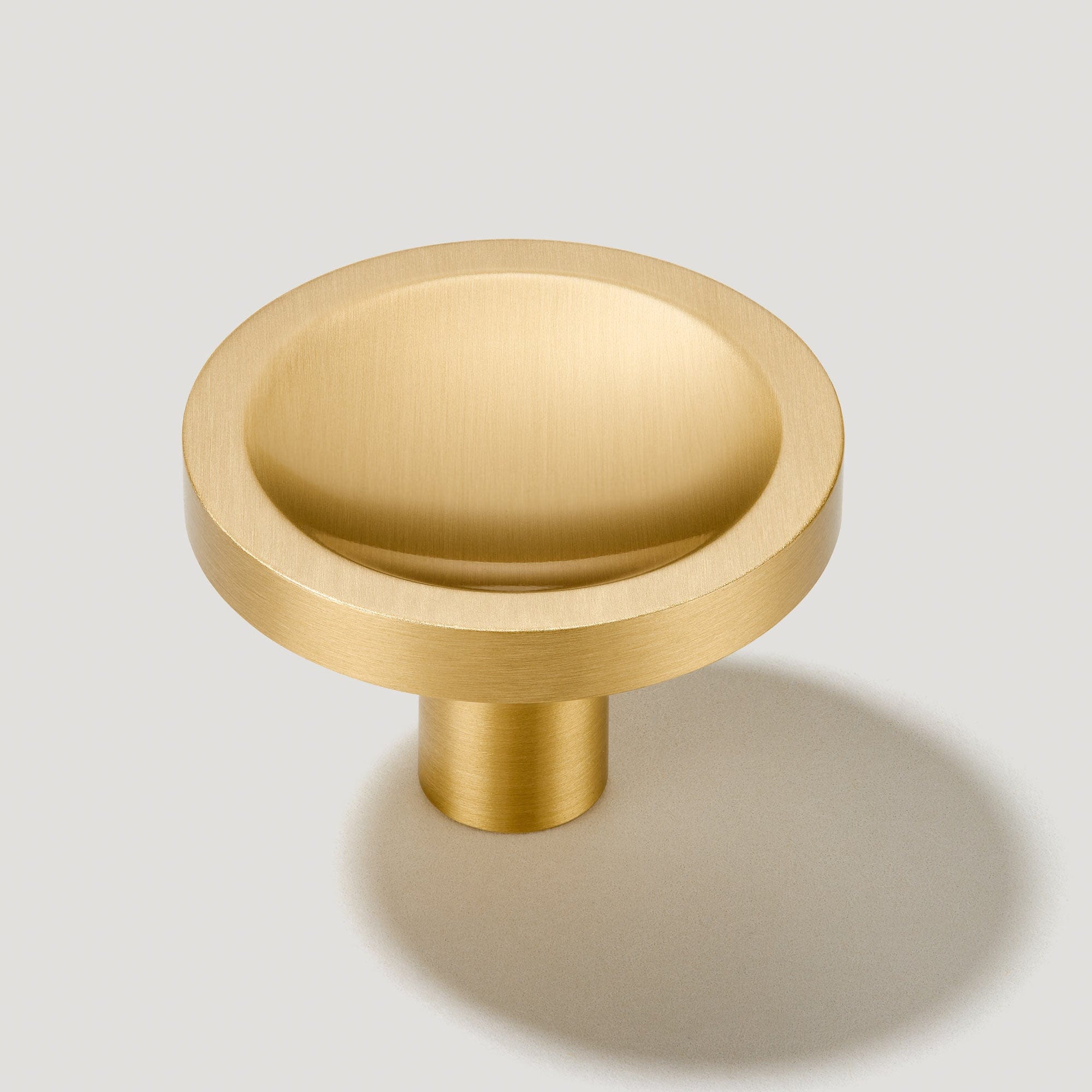 Brass Round Disc Cabinet Knob  Circular Brass Cabinet Knobs – Plank  Hardware