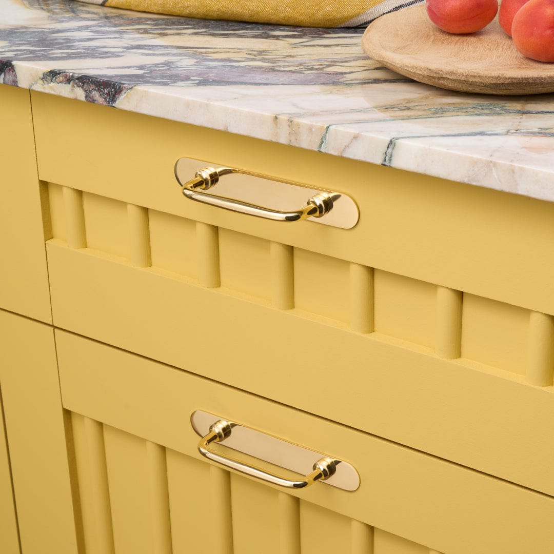 Plank Hardware COHEN Pull Backplate - Unlacquered Brass