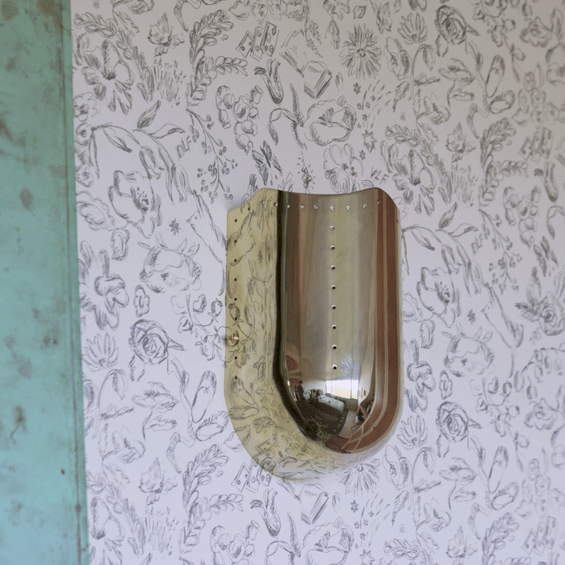 Plank Hardware DOMINO Flush Wall Sconce - Polished Brass