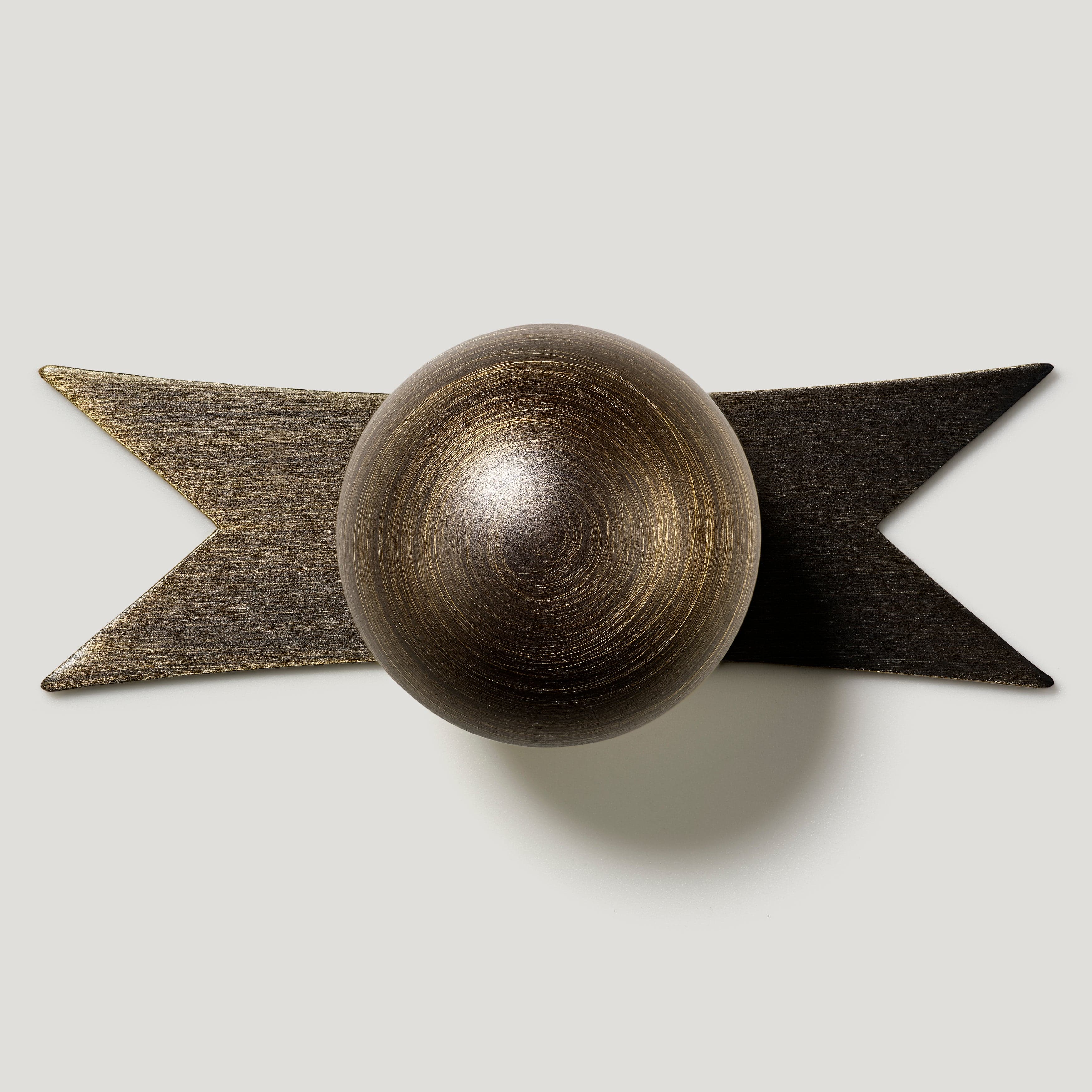 Plank Hardware ELIZA Ribbon Knob Backplate - Antique Brass