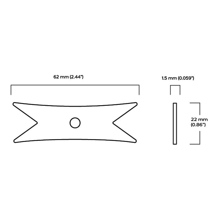 Plank Hardware ELIZA Ribbon Knob Backplate - Polished Nickel