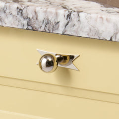 Plank Hardware ELIZA Ribbon Knob Backplate - Polished Nickel