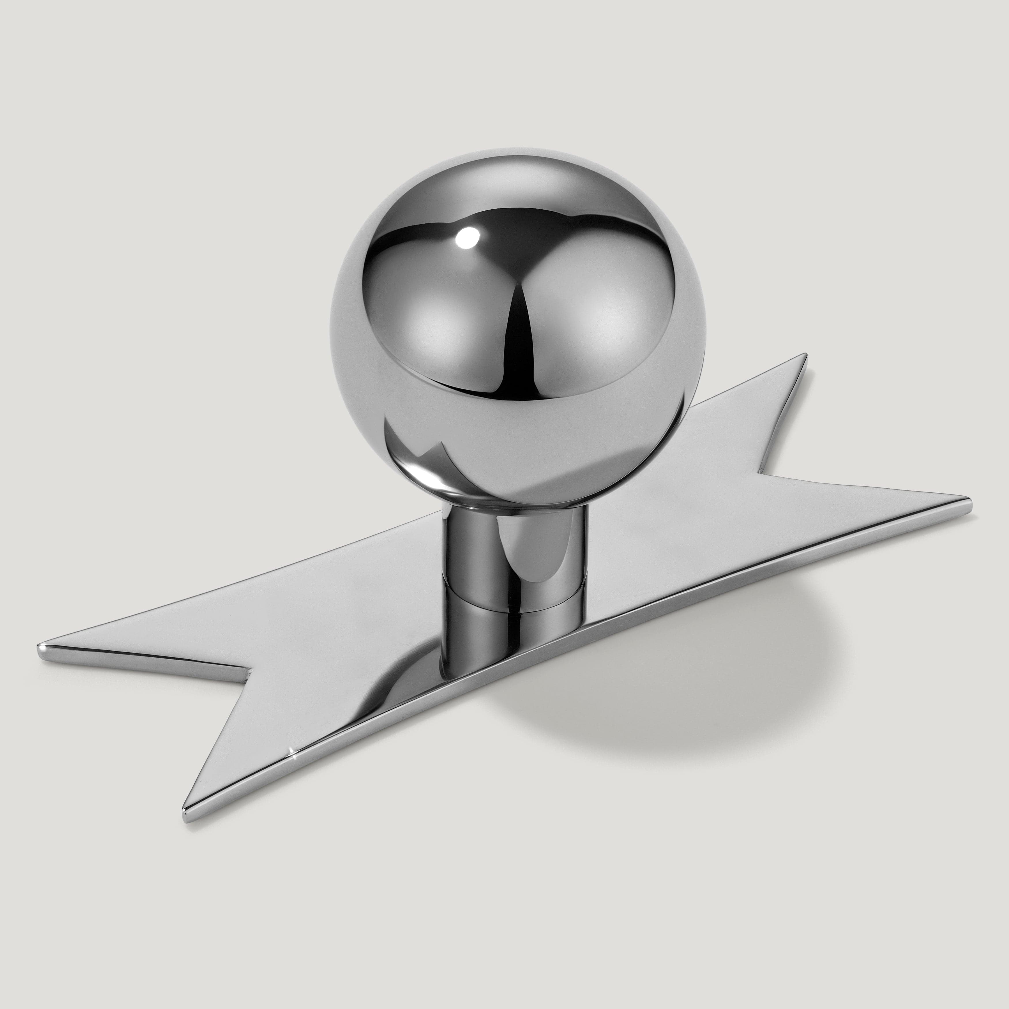 Plank Hardware ELIZA Ribbon Knob Backplate - Polished Nickel