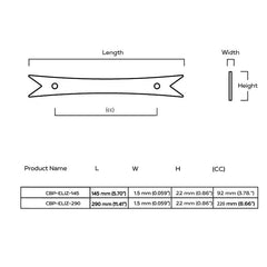 Plank Hardware ELIZA Ribbon Pull Backplate - Brass