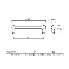 Plank Hardware ESBEN D Bar Pull - Polished Nickel & Unlacquered Brass