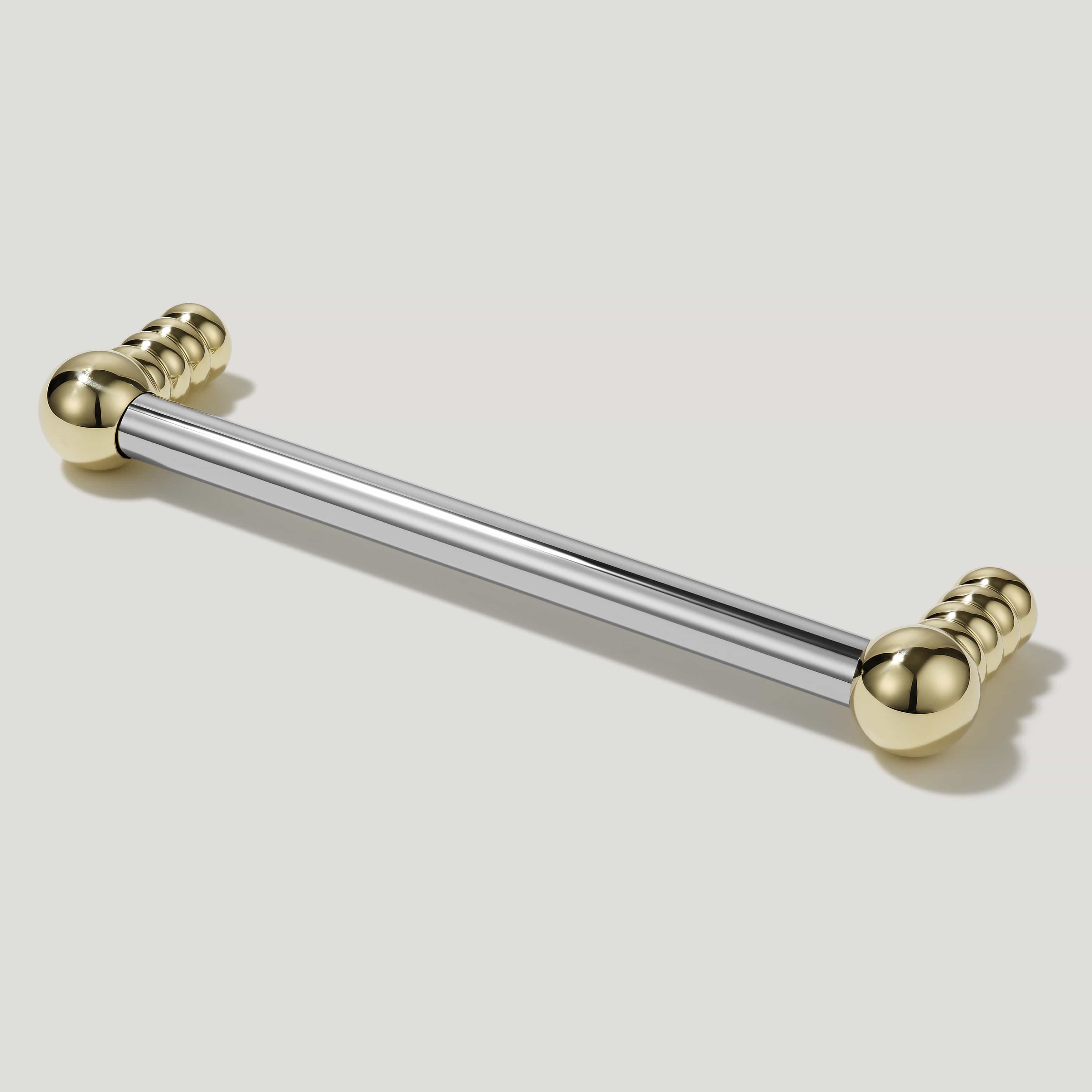 Plank Hardware ESBEN D Bar Pull - Polished Nickel & Unlacquered Brass