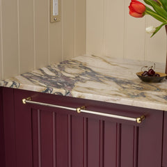 Plank Hardware ESBEN Heavyweight Pull - Polished Nickel & Unlacquered Brass