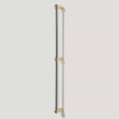 Plank Hardware ESBEN Heavyweight Pull - Polished Nickel & Unlacquered Brass