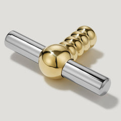 Plank Hardware ESBEN Single T Pull - Polished Nickel & Unlacquered Brass