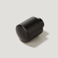 Plank Hardware FRANKLIN Knurled Button Cabinet Knob - Black