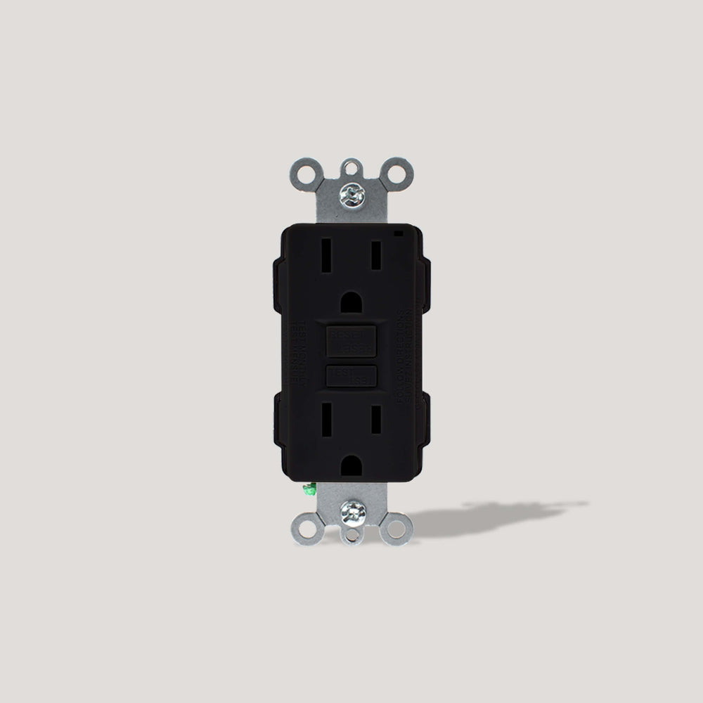 GFCI Power Outlet 15A - Black