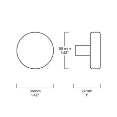 Plank Hardware GRAYSON Cabinet Knob - Aged Brass