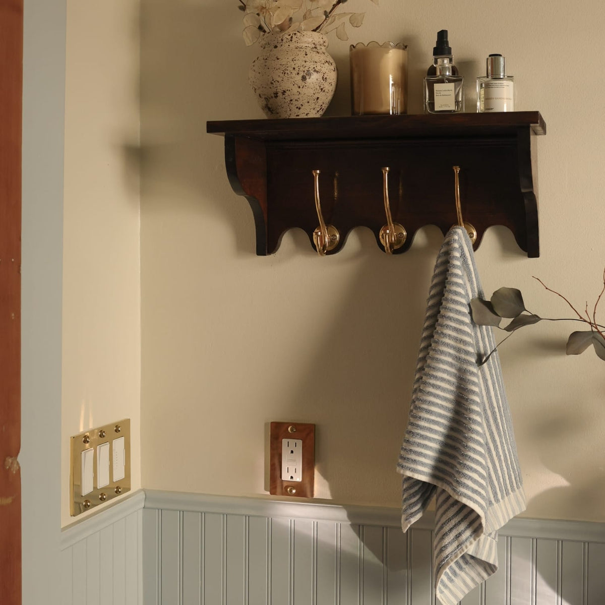Plank Hardware GRAYSON Double Hook - Unlacquered Brass