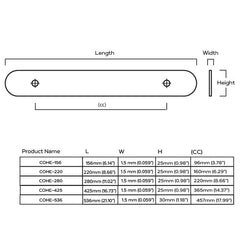 Plank Hardware GRAYSON Heavyweight Appliance Pull - Aged Brass