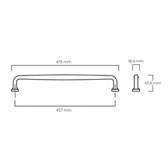 Plank Hardware GRAYSON Heavyweight Pull - Unlacquered Brass