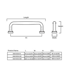 Plank Hardware GRAYSON Pull - Polished Nickel