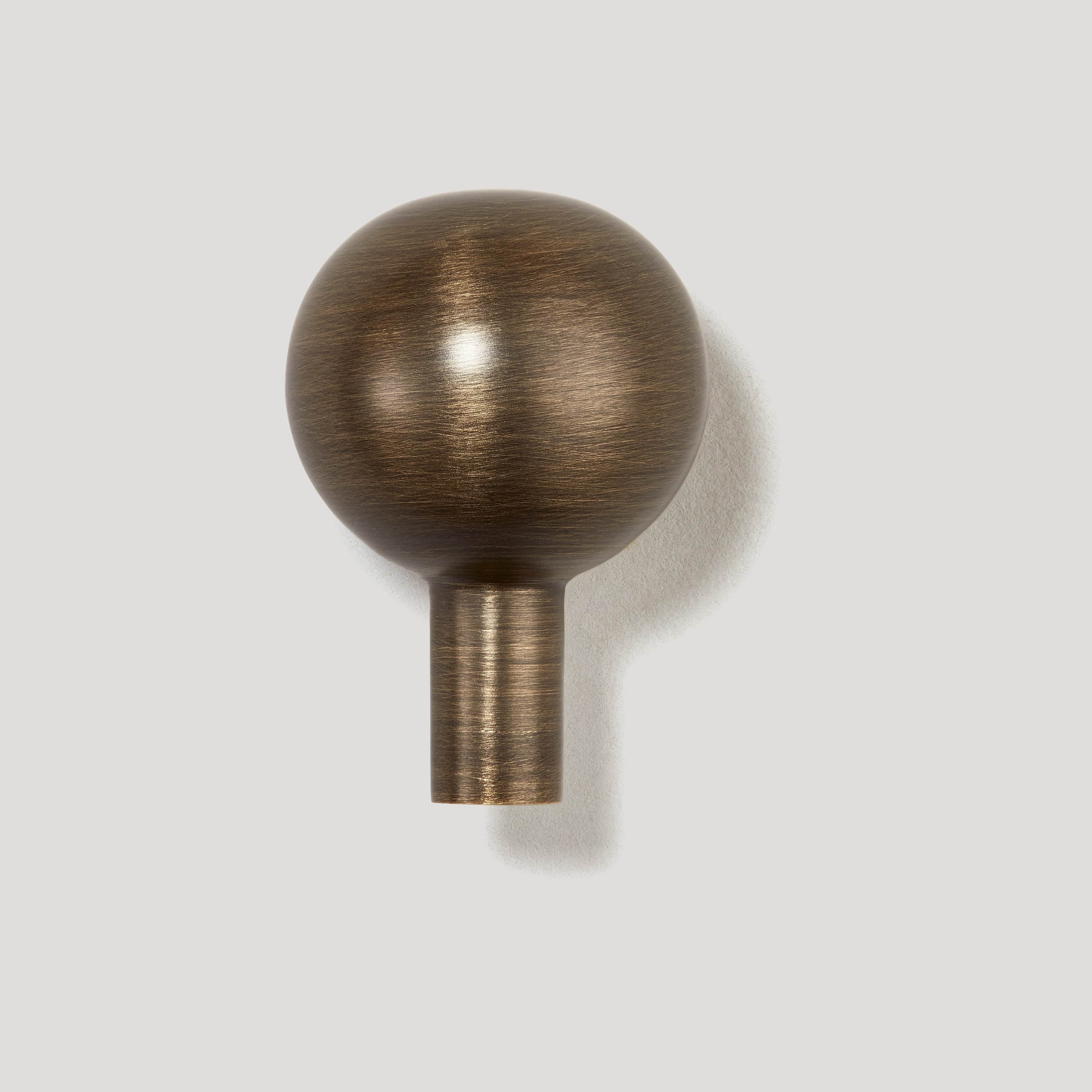 Plank Hardware HALLEY Sphere Cabinet Knob - Antique Brass