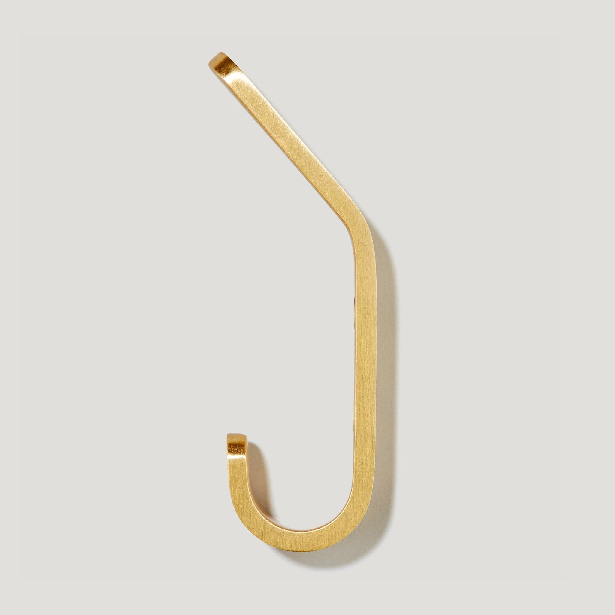 Brass J Wall Hook  Modern Brass Coat Hooks – Plank Hardware