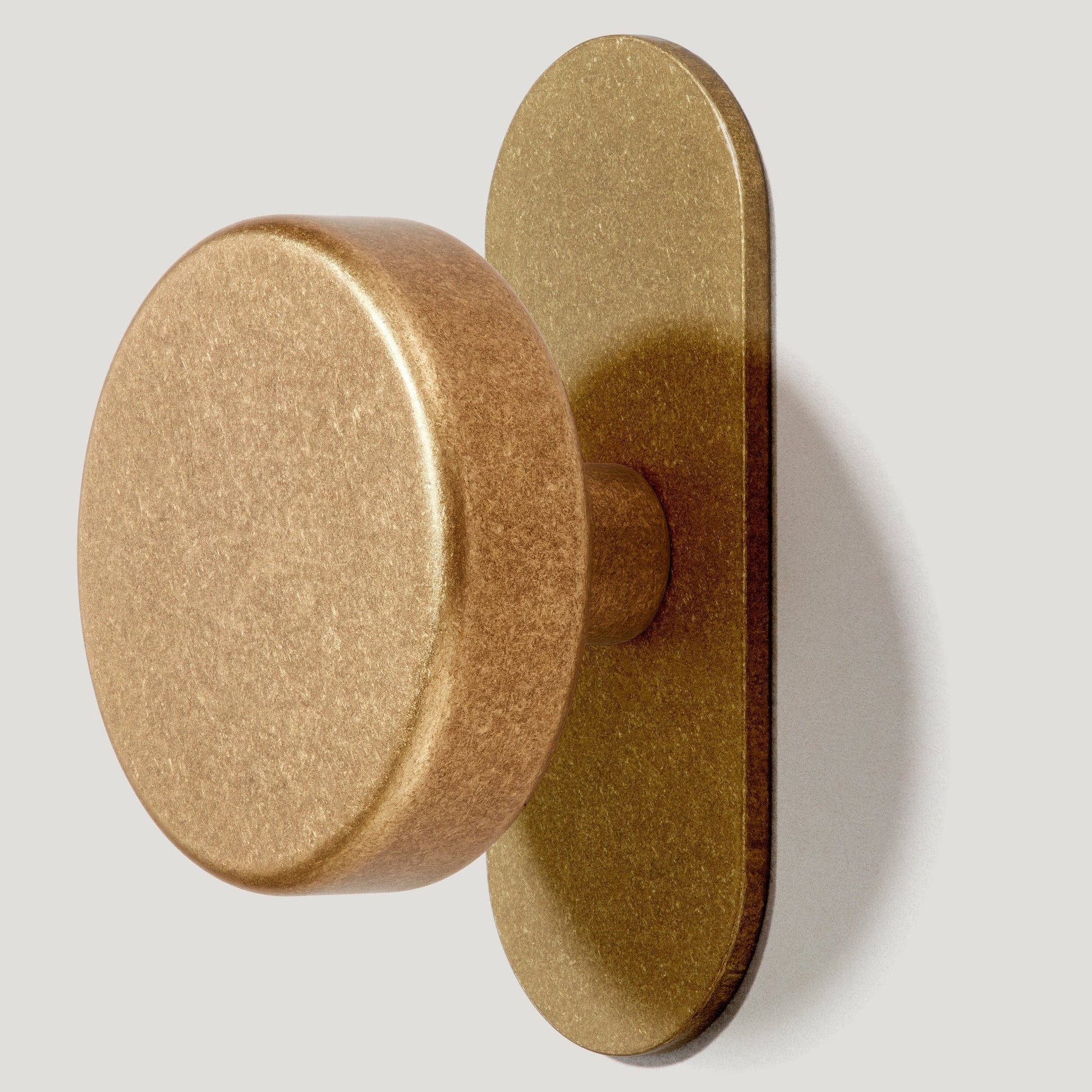 Plank Hardware Hook with Backplate GRAYSON Shaker Hook - Aged Brass