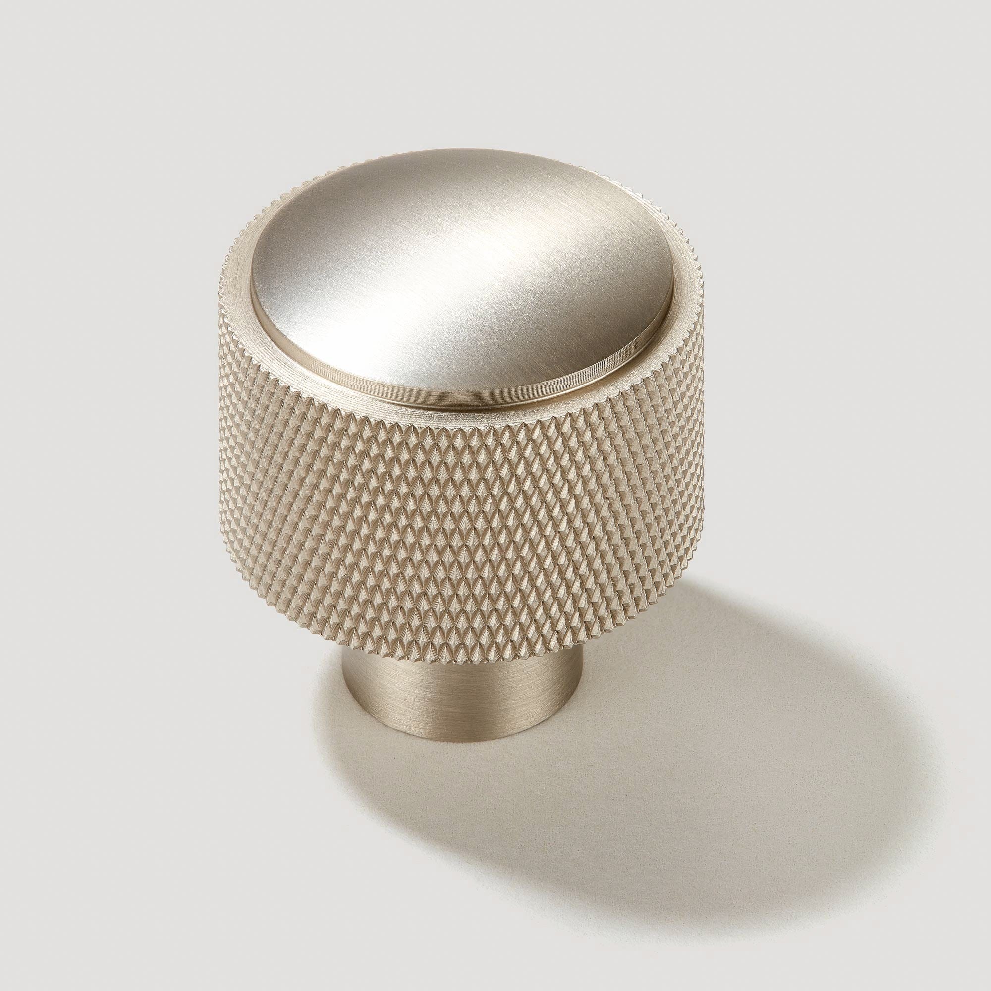 Knurled Drawer Knobs 30mm in Satin Stainless Steel - Handle King