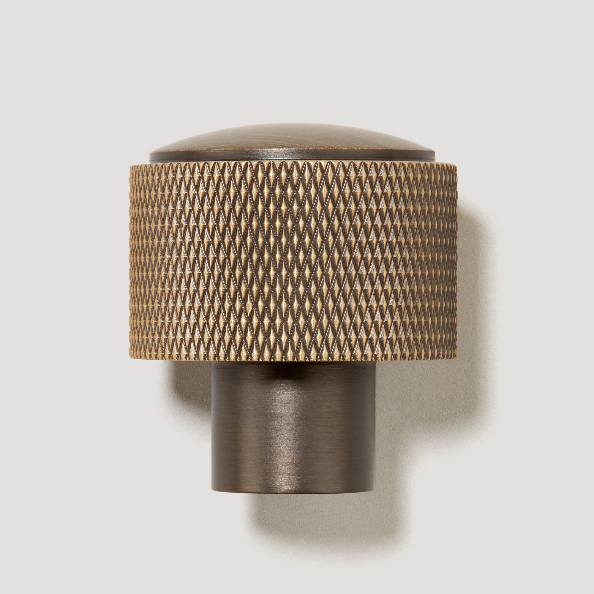Plank Hardware HUMBOLDT Knurled Button Wall Hook - Antique Brass