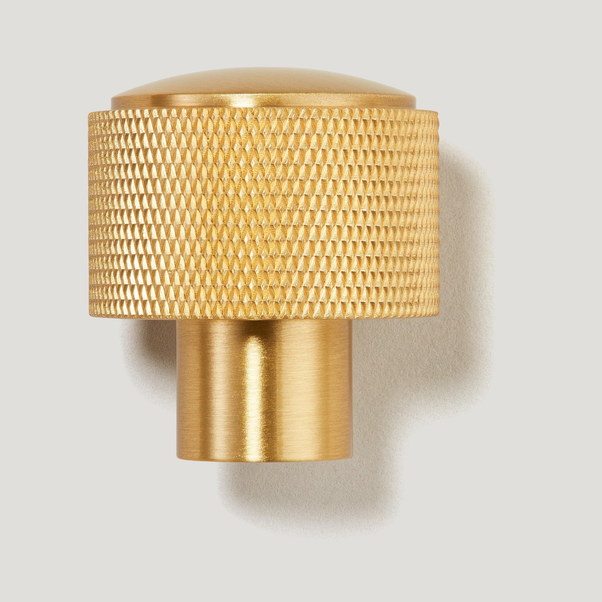 Plank Hardware HUMBOLDT Knurled Button Wall Hook - Brass