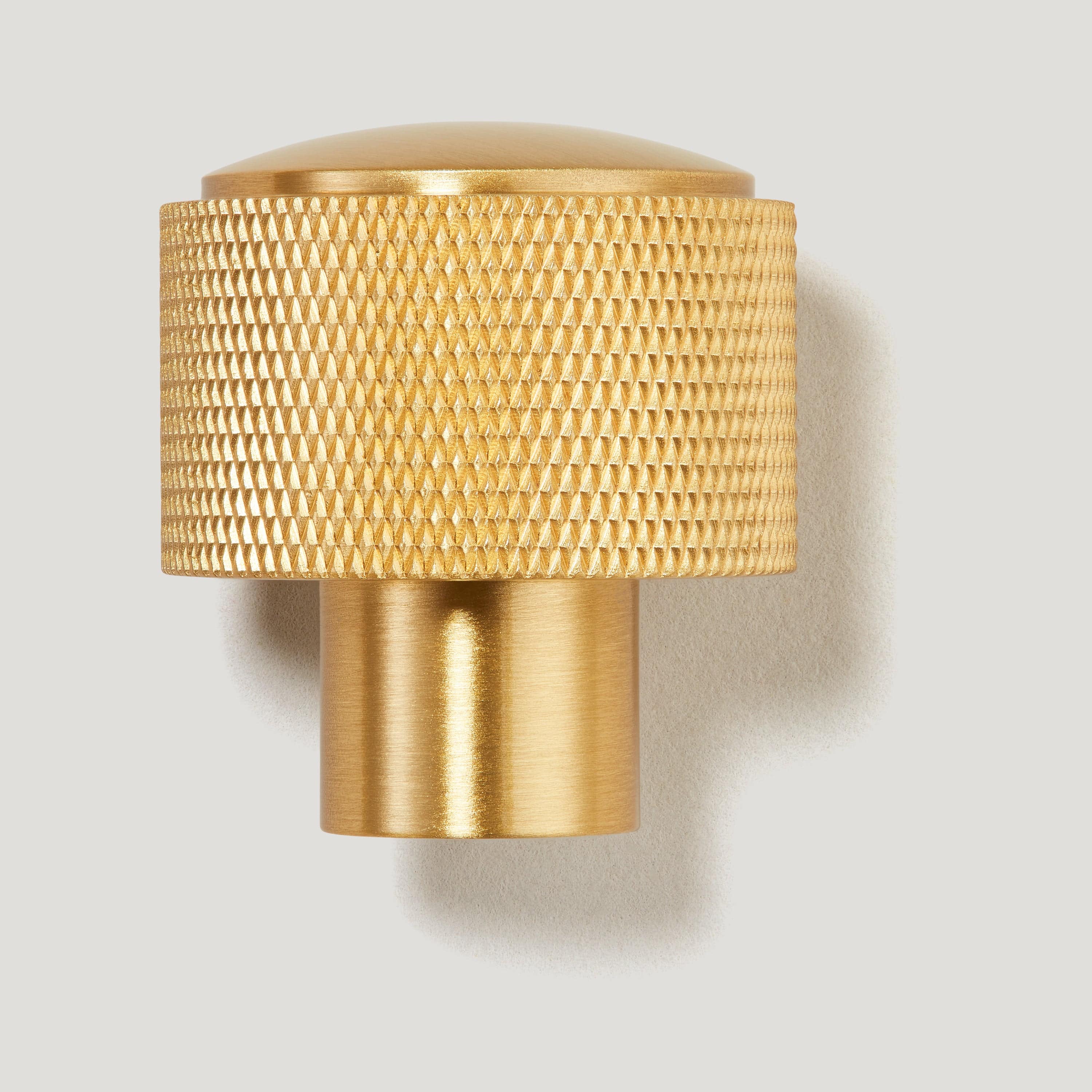 Plank Hardware HUMBOLDT Knurled Button Wall Hook - Brass