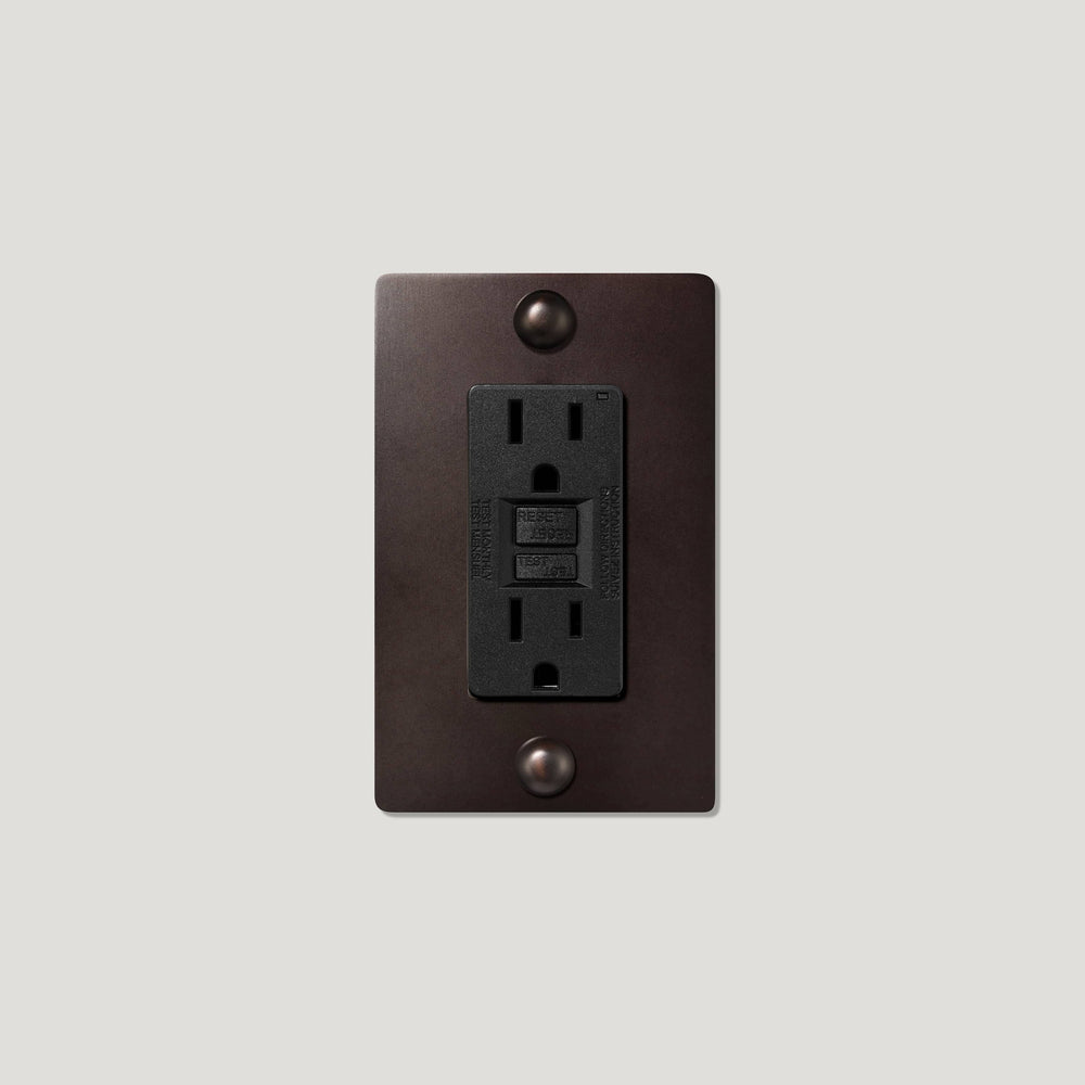 JASPER 1G 15A GFCI Outlet - Blackened Bronze