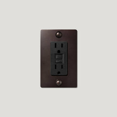Plank Hardware JASPER 1G 15A GFCI Outlet - Blackened Bronze