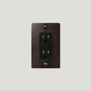 Plank Hardware JASPER 1G 15A Outlet - Blackened Bronze