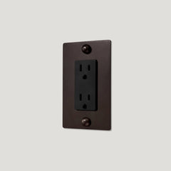 Plank Hardware JASPER 1G 15A Outlet - Blackened Bronze