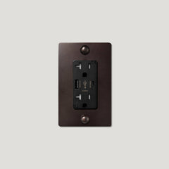 Plank Hardware JASPER 1G 20A USB Outlet - Blackened Bronze