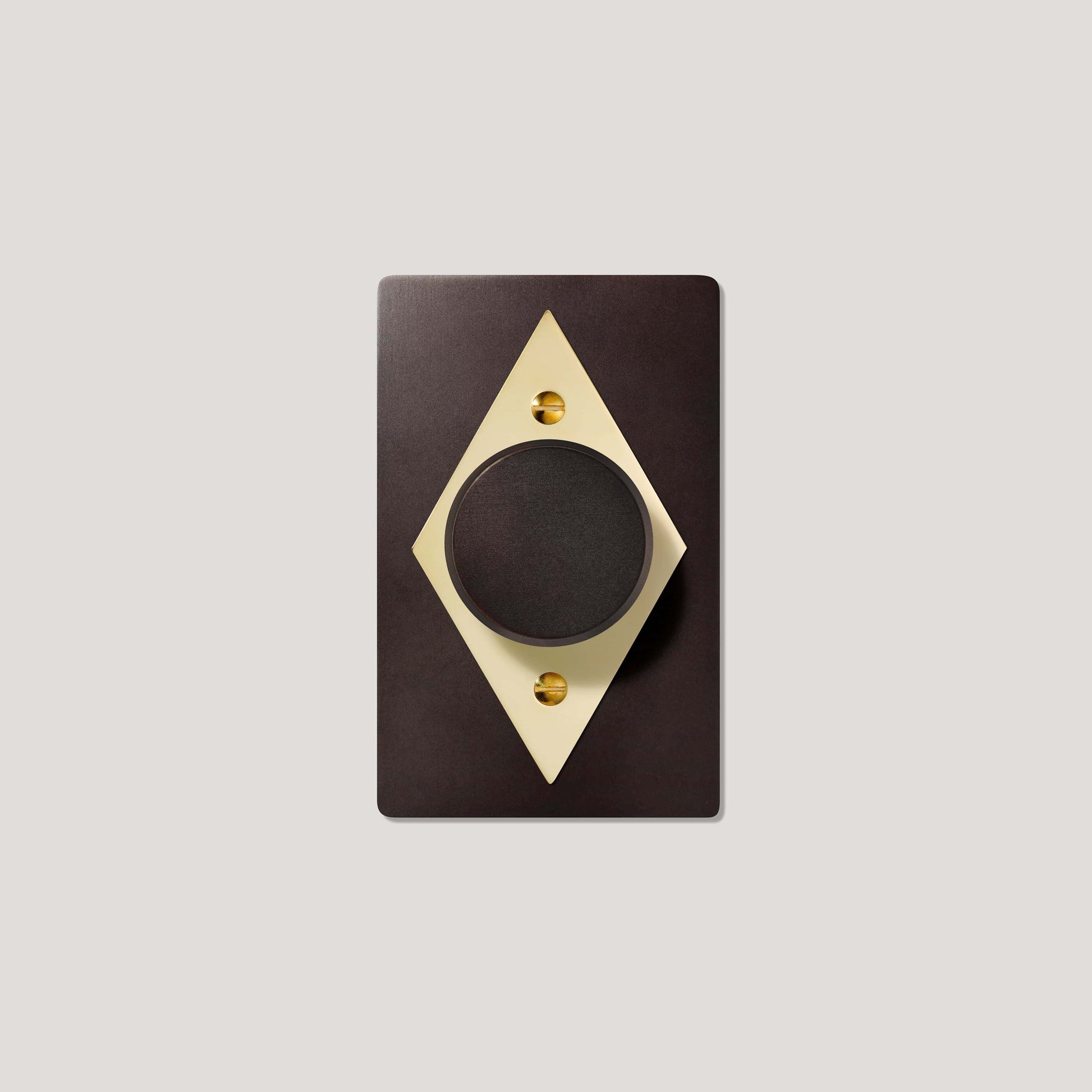 Plank Hardware JASPER 1G Diamond Dimmer Switch - Blackened Bronze / Unlacquered Brass