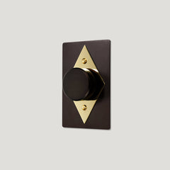 Plank Hardware JASPER 1G Diamond Dimmer Switch - Blackened Bronze / Unlacquered Brass