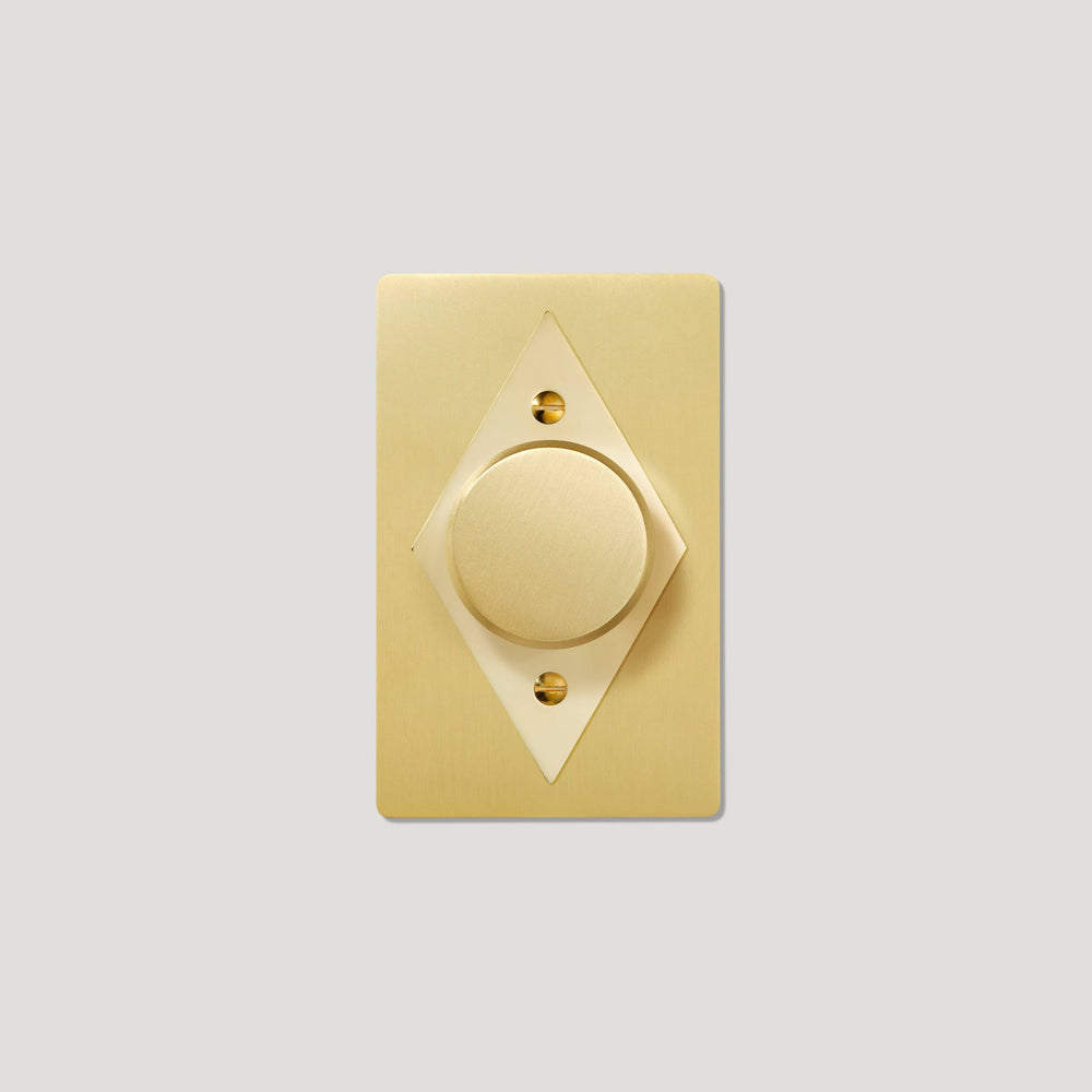 JASPER 1G Diamond Dimmer Switch - Brass / Unlacquered Brass