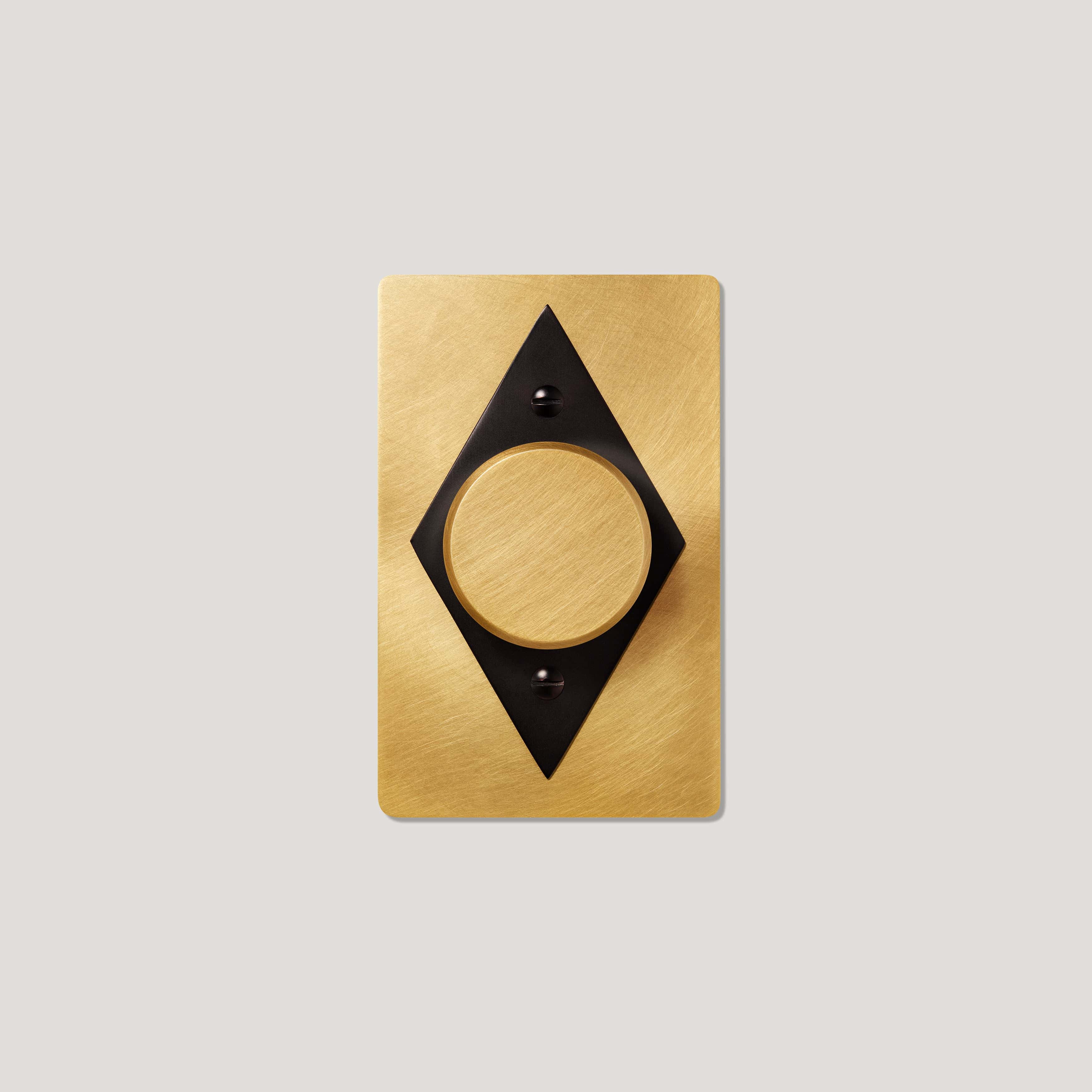 Plank Hardware JASPER 1G Diamond Dimmer Switch - Heritage Brass / Blackened Bronze