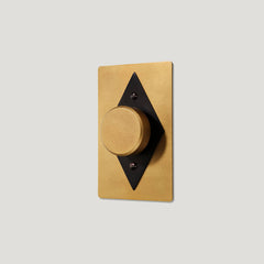 Plank Hardware JASPER 1G Diamond Dimmer Switch - Heritage Brass / Blackened Bronze