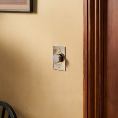 Plank Hardware JASPER 1G Diamond Dimmer Switch - Polished Nickel / Unlacquered Brass