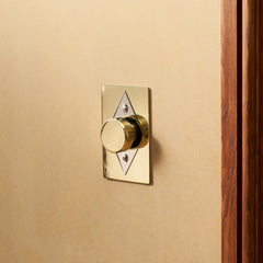 Plank Hardware JASPER 1G Diamond Dimmer Switch - Unlacquered Brass / Polished Nickel